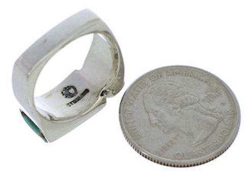 Authentic Sterling Silver And Turquoise Ring Size 8-3/4 UX39661